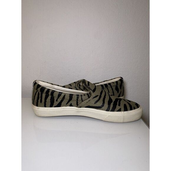 Madewell Sidewalk Slip-On Sneakers Women's 11 (Men's 9.5) Zebra Calf Hair Shoes - Picture 8 of 15